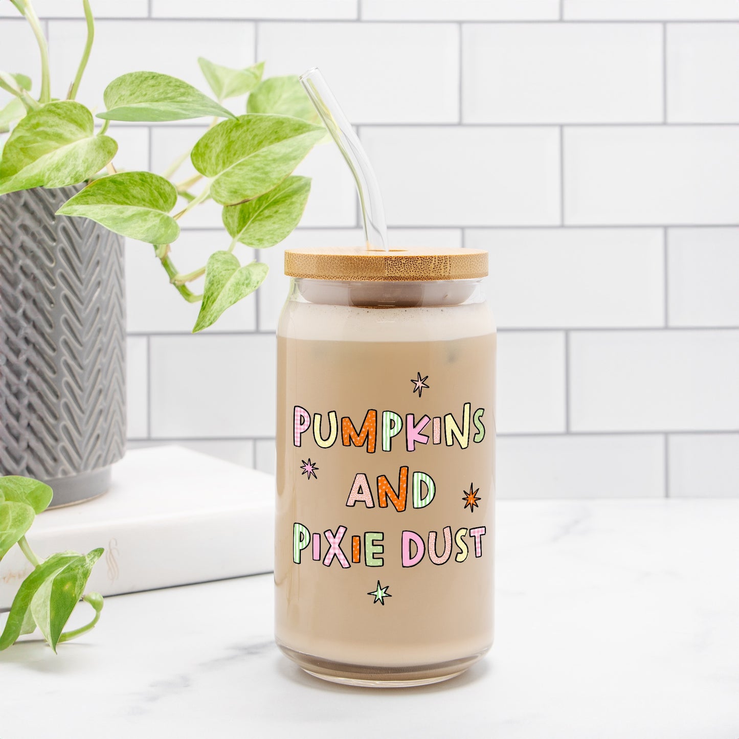 Pumpkins & Pixie Dust | Clear Can Glass