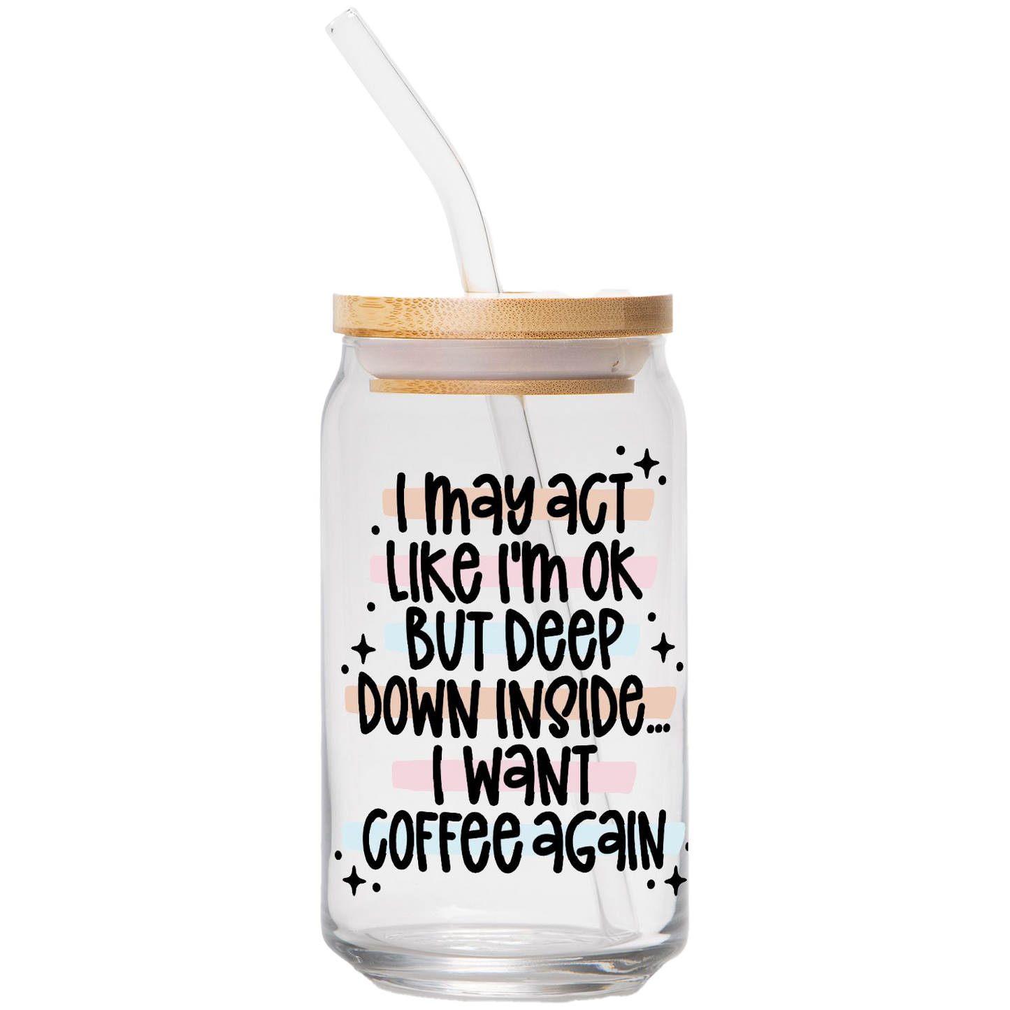 Coffee Again | Clear Can Glass