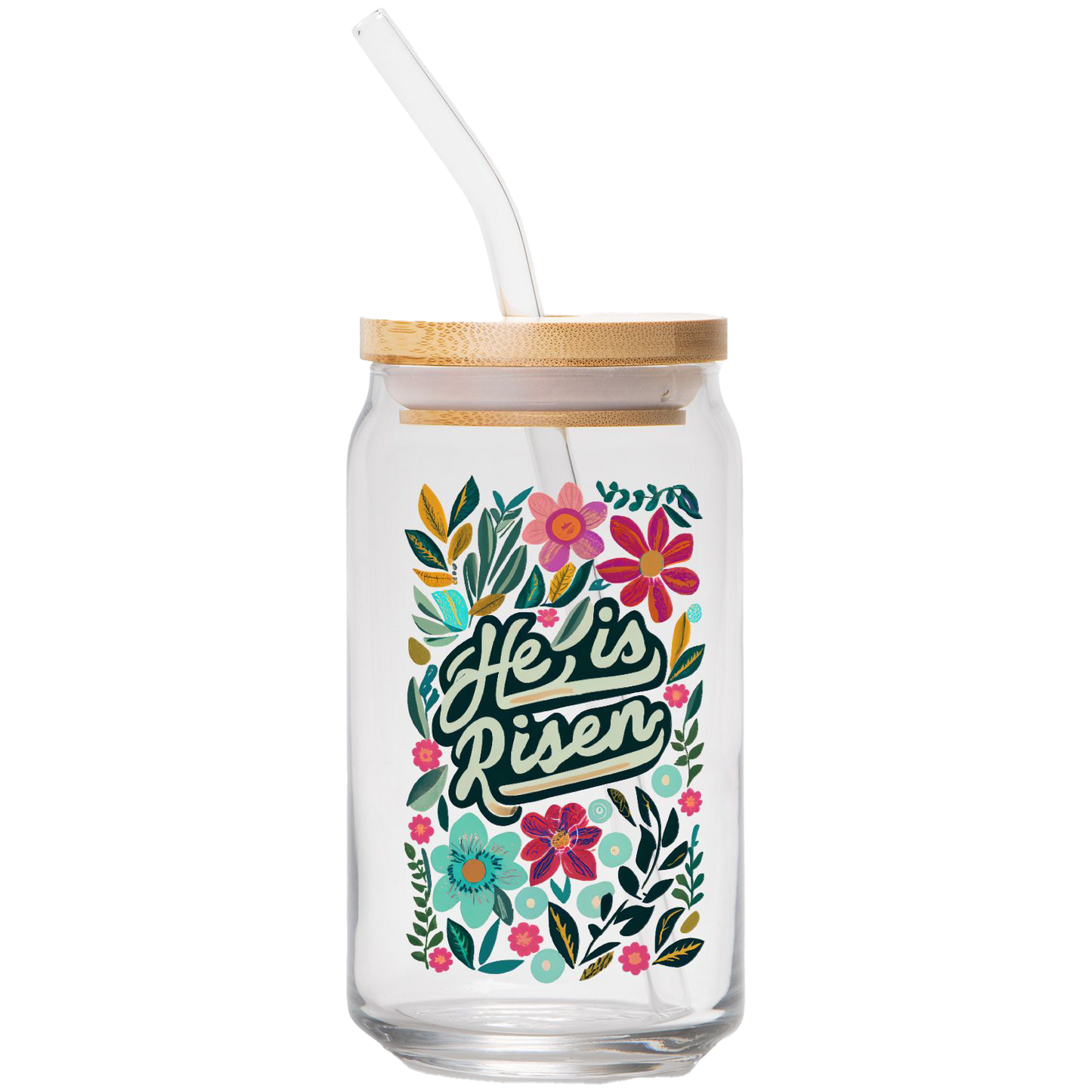 He Is Risen | Clear Can Glass