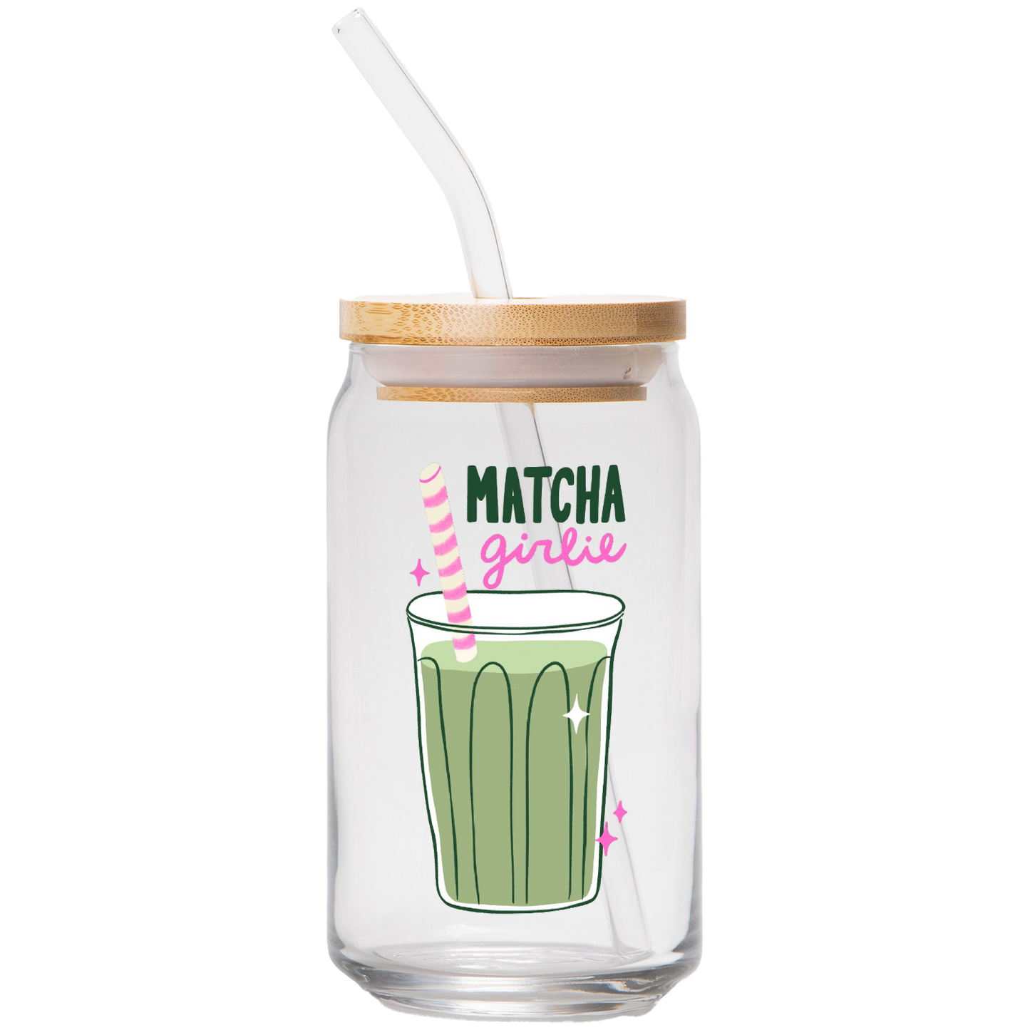 Matcha Girlie | Clear Can Glass