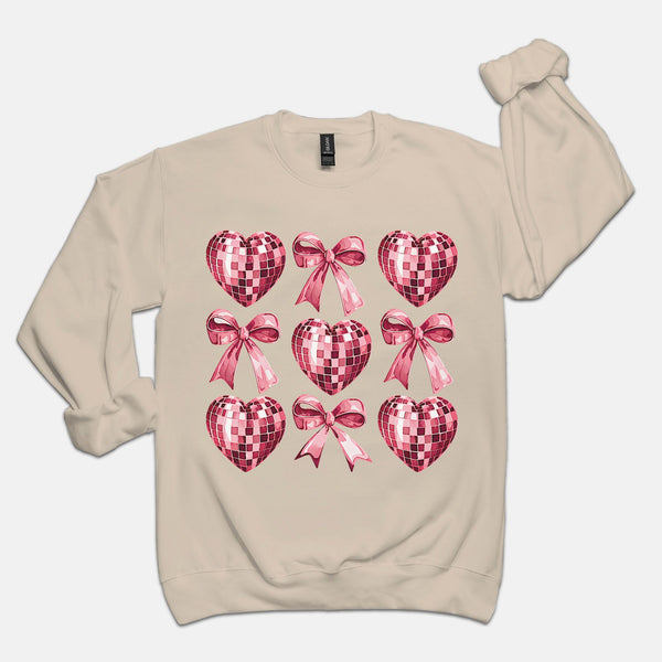 Disco Hearts & Bows | Sweatshirt