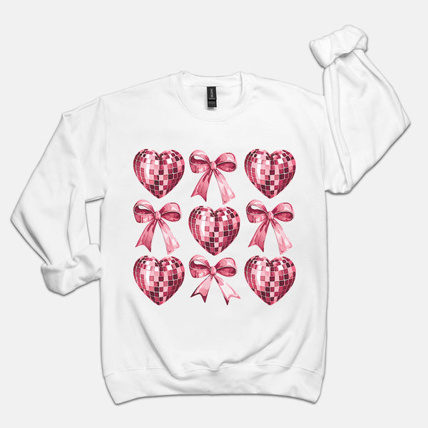 Disco Hearts & Bows | Sweatshirt