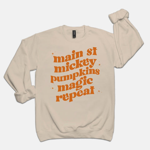 Main Street Mickey Pumpkins Magic Repeat | Sweatshirt