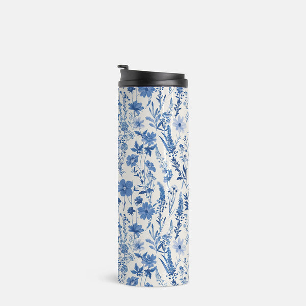 Blue Floral Tumbler
