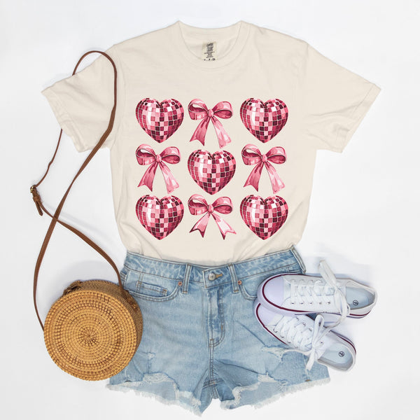 Disco Hearts & Bows | T-Shirt