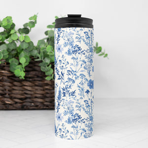 Blue Floral Tumbler