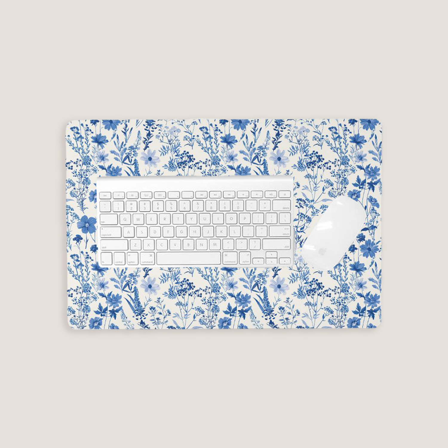 Blue Floral | Desk Mat