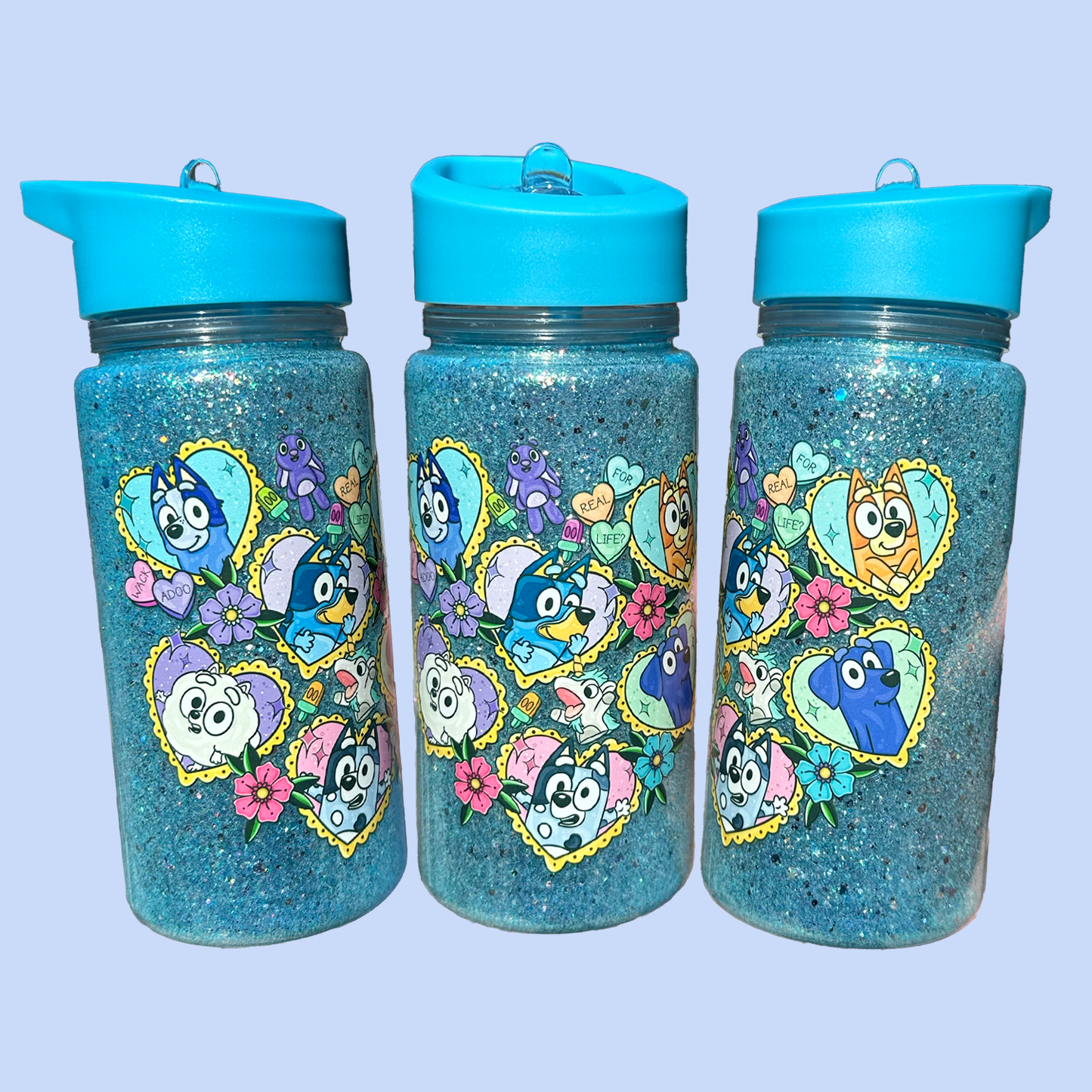 Bluey & Friends Kids Glitter Tumbler