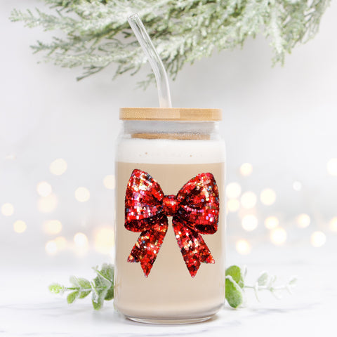 Elegant Bow | Clear Can Glass