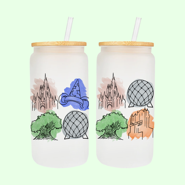 Magical Park Icons | Frosted Can Glass