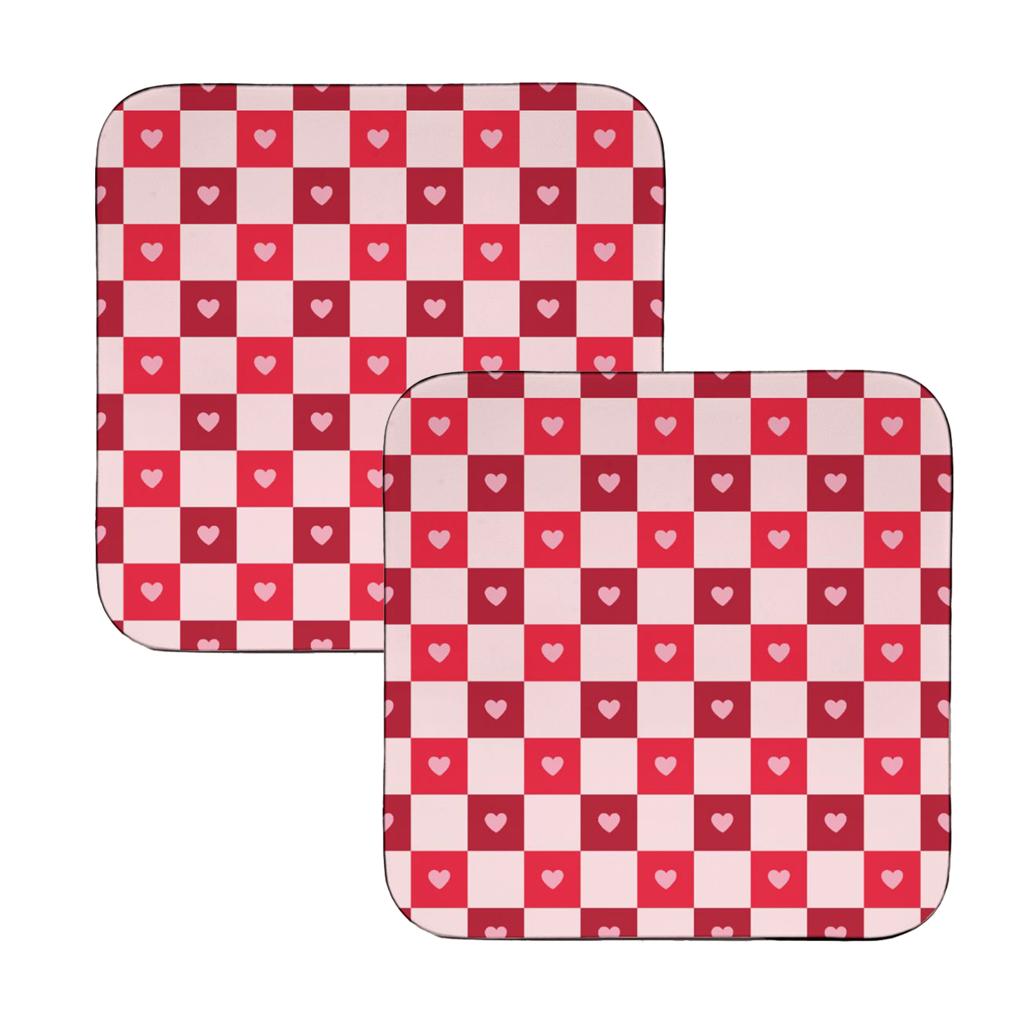 Checkers & Hearts | Coaster Set