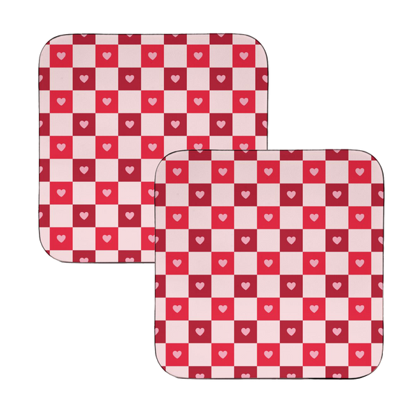 Checkers & Hearts | Coaster Set