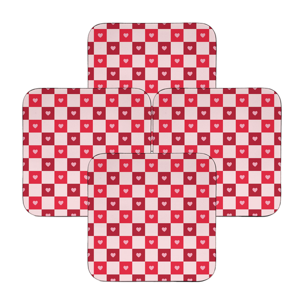 Checkers & Hearts | Coaster Set