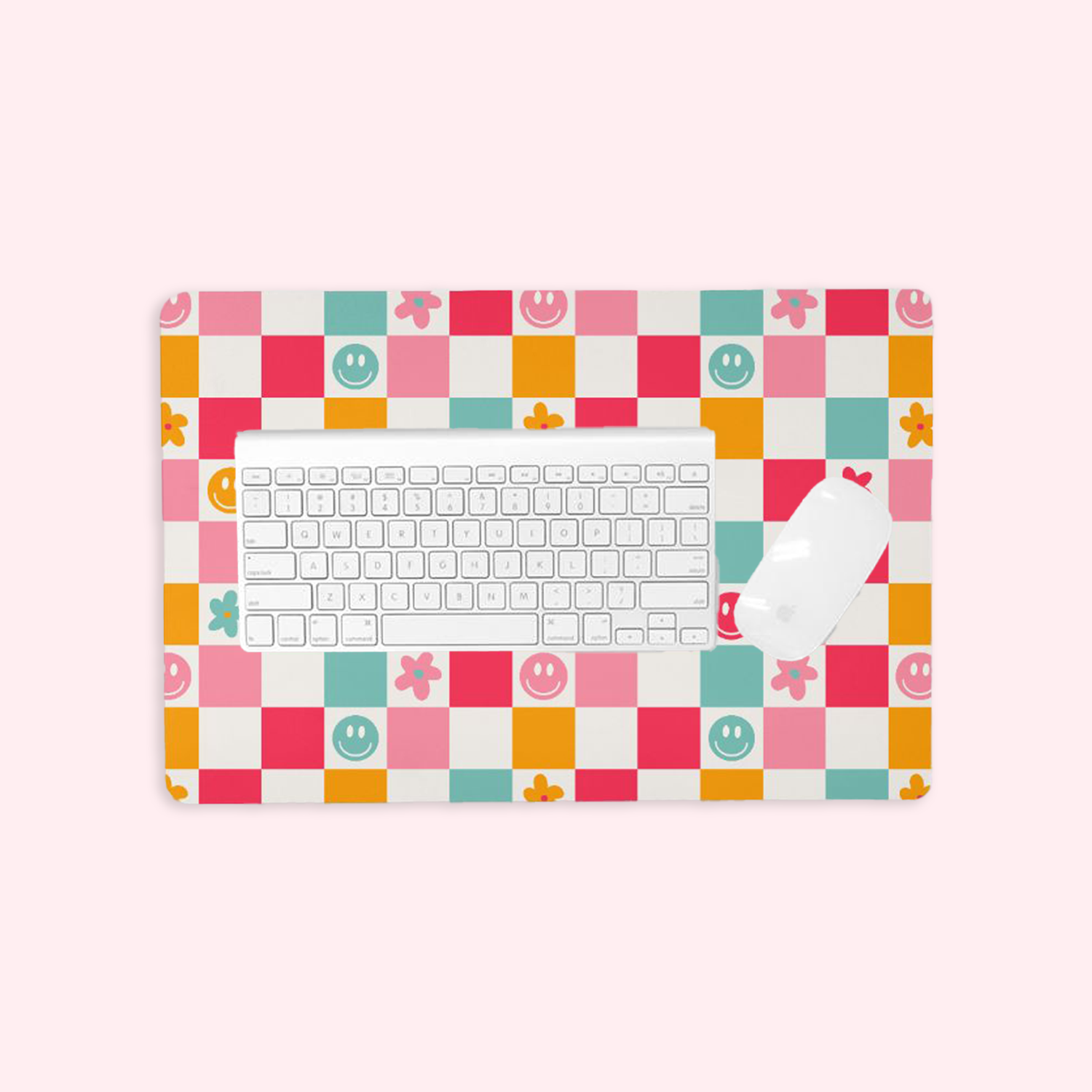 Checker Smiley | Desk Mat