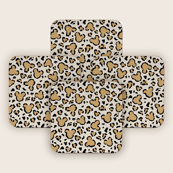 Cheetah Mickey Print | Coaster Set