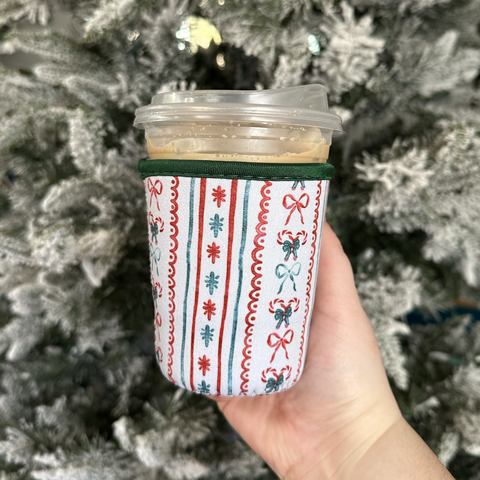 Candy Cane Bows | Cup Sleeve