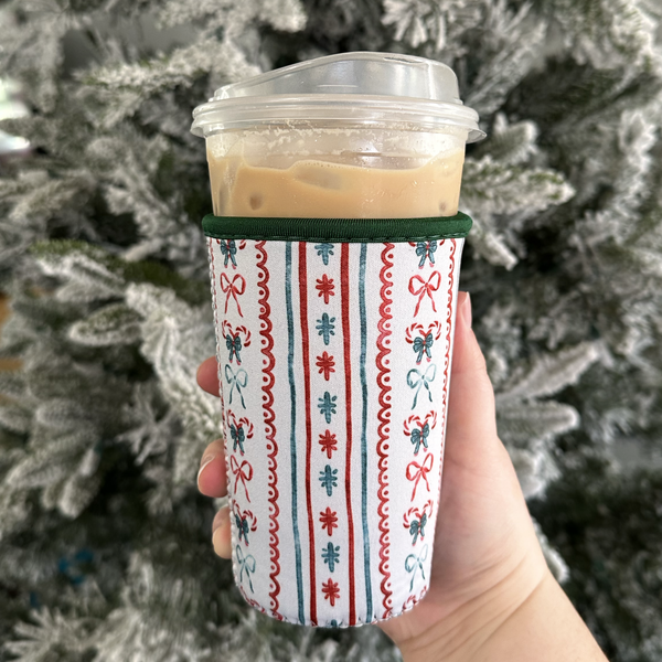 Candy Cane Bows | Cup Sleeve