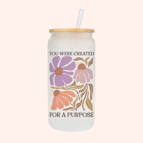 Created For A Purpose | Frosted Can Glass