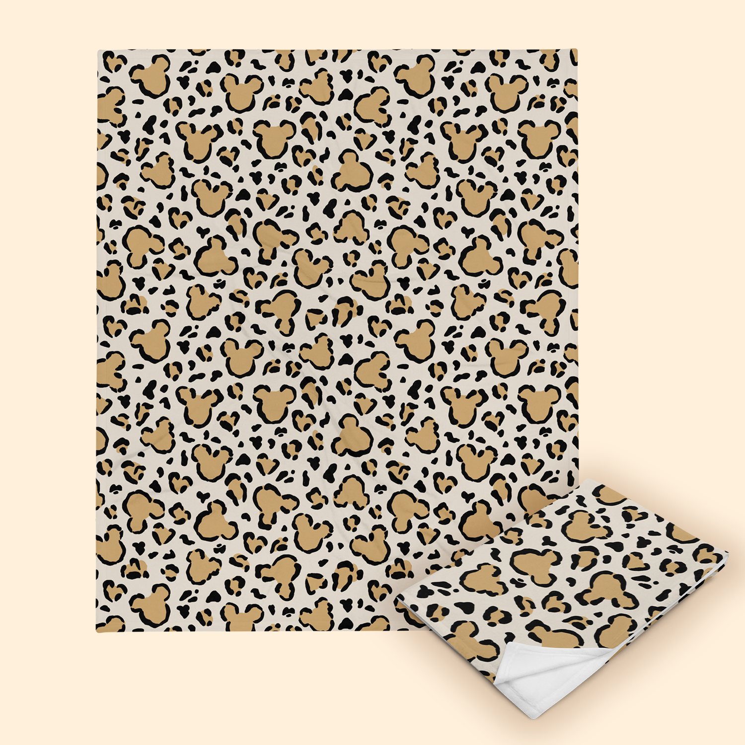 Cheetah Mickey Blanket