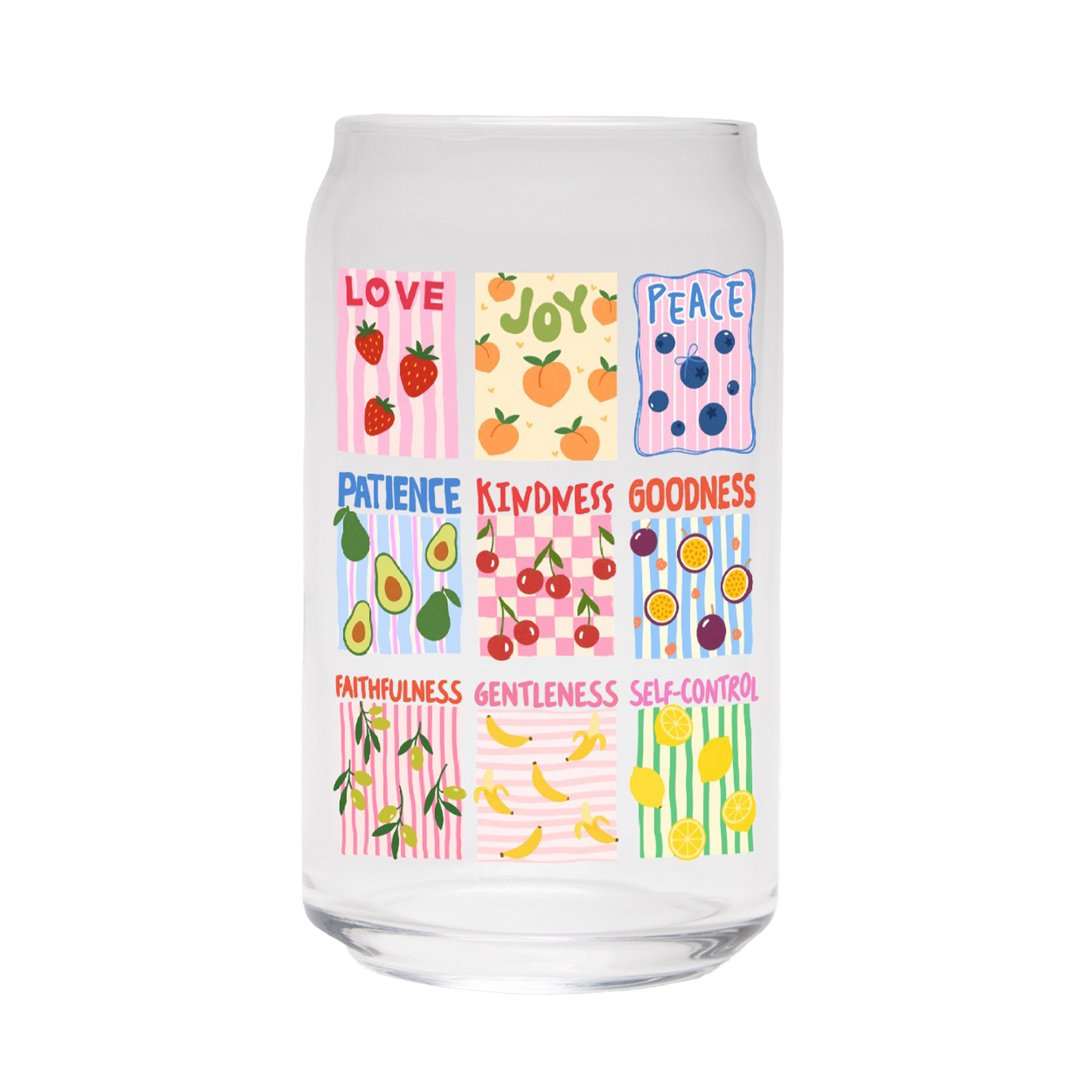 Fruit of the Spirit | Clear Can Glass