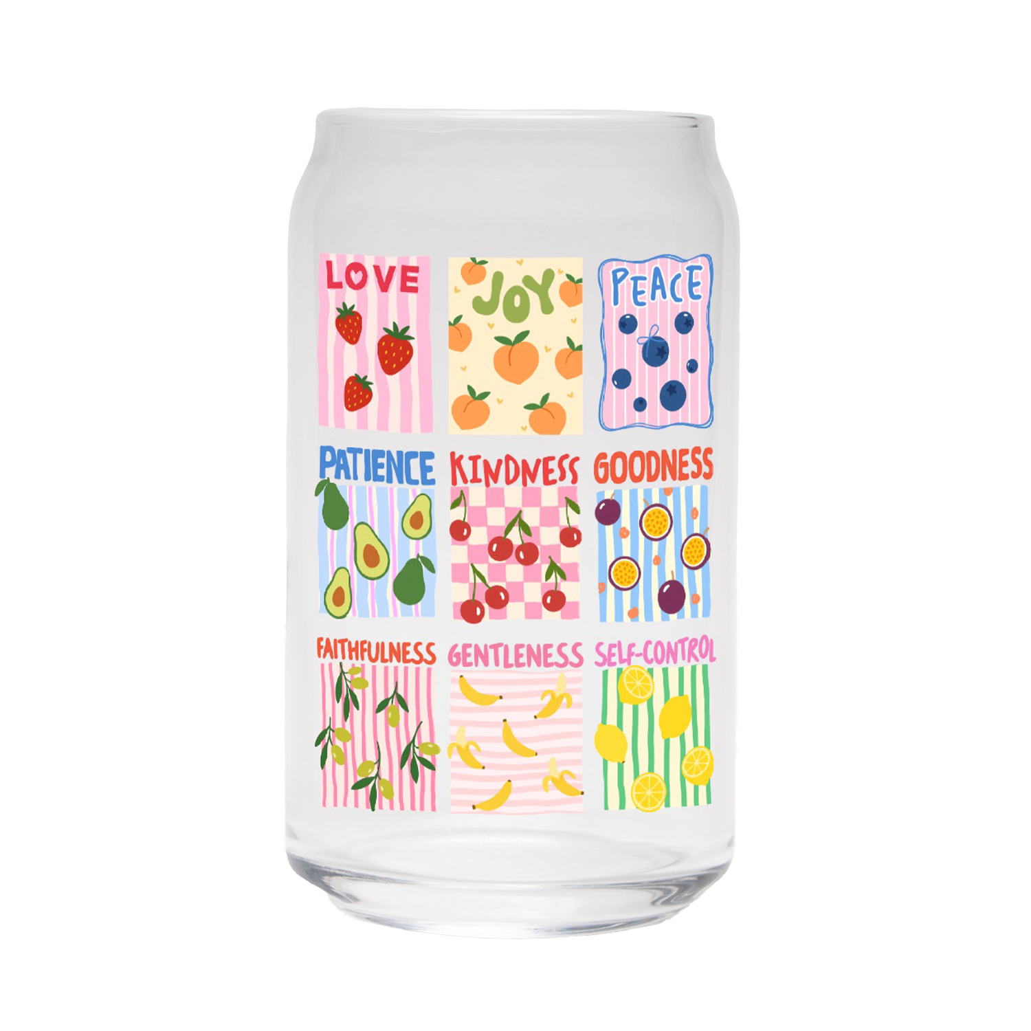 Fruit of the Spirit | Clear Can Glass