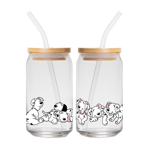 Dalmatian Cuties | Clear Can Glass