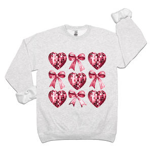 Disco Hearts & Bows | Sweatshirt