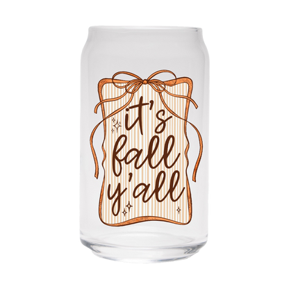 It's Fall Y'all | Clear Can Glass