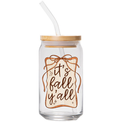 It's Fall Y'all | Clear Can Glass