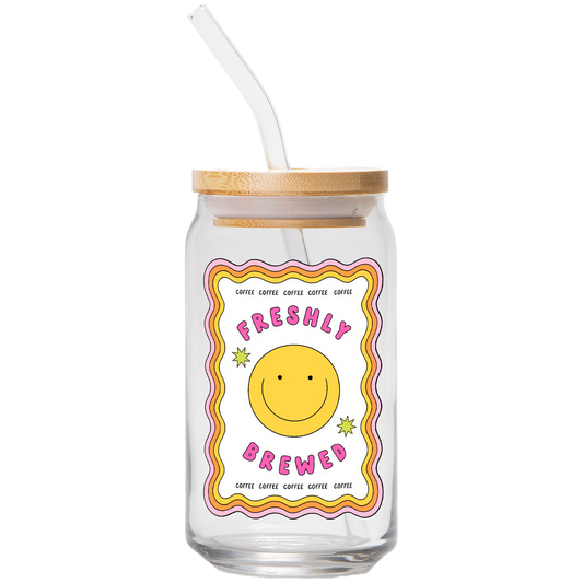 Freshly Brewed | Clear Can Glass