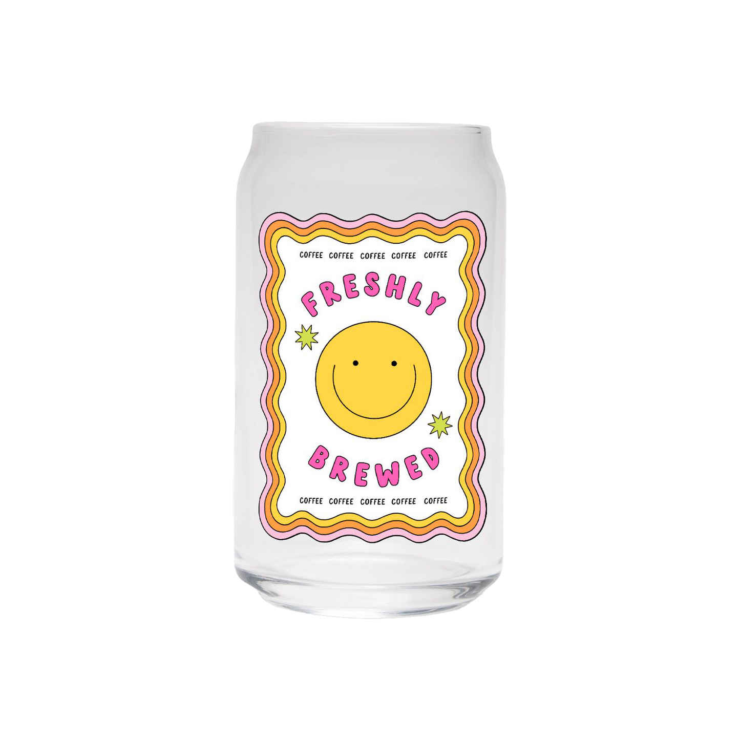 Freshly Brewed | Clear Can Glass