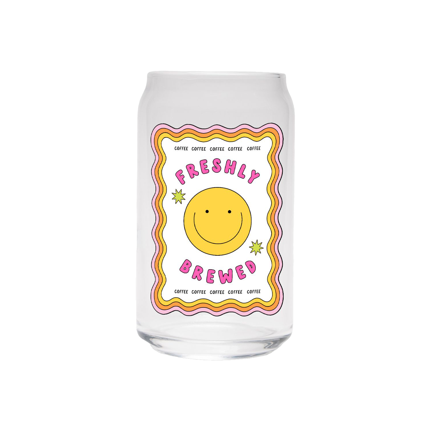 Freshly Brewed | Clear Can Glass