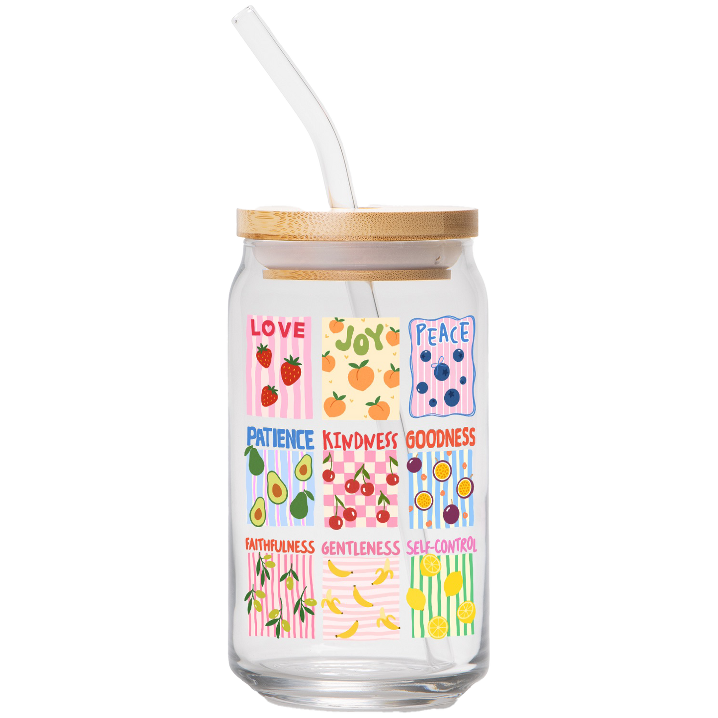 Fruit of the Spirit | Clear Can Glass