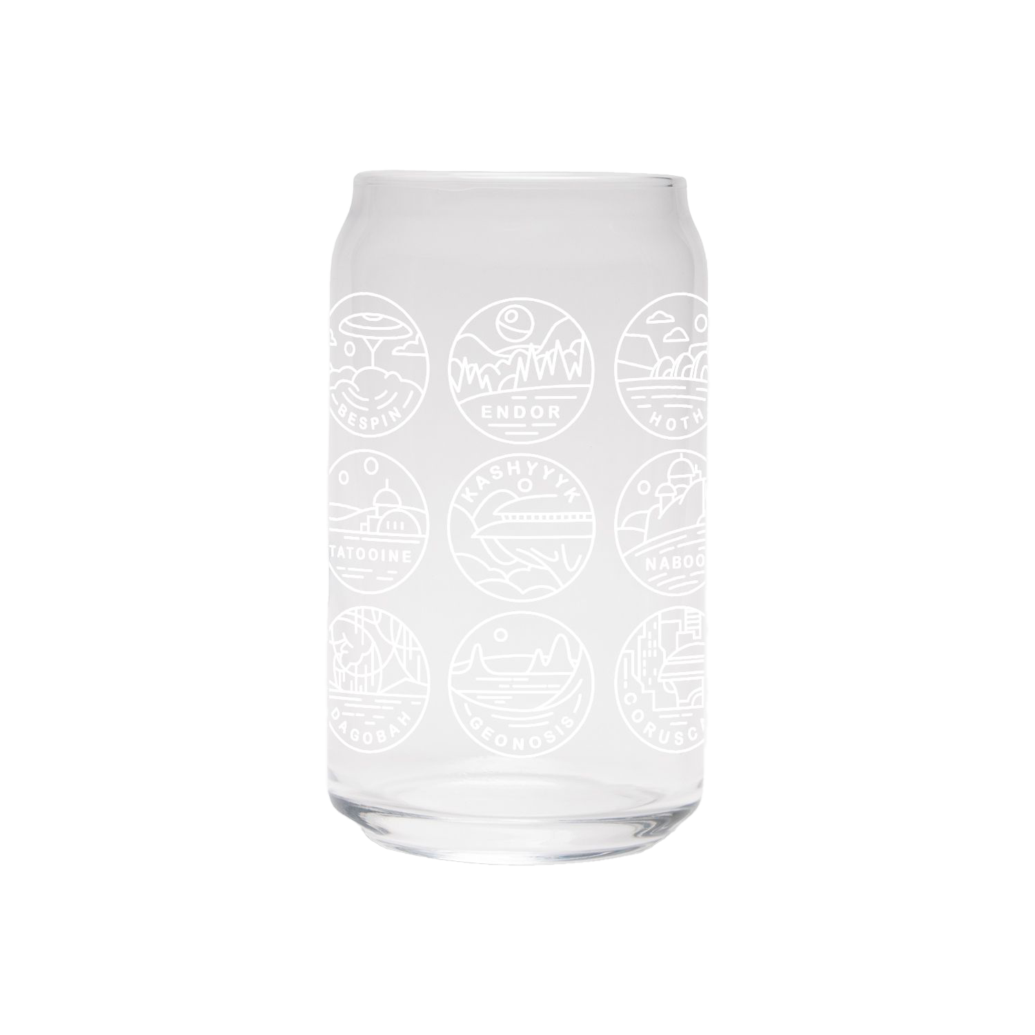 Galaxy Planets | Clear Can Glass