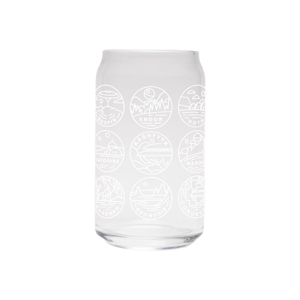 Galaxy Planets | Clear Can Glass