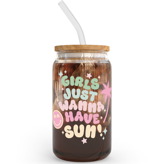 Girls Just Wanna Have Sun | Clear Can Glass