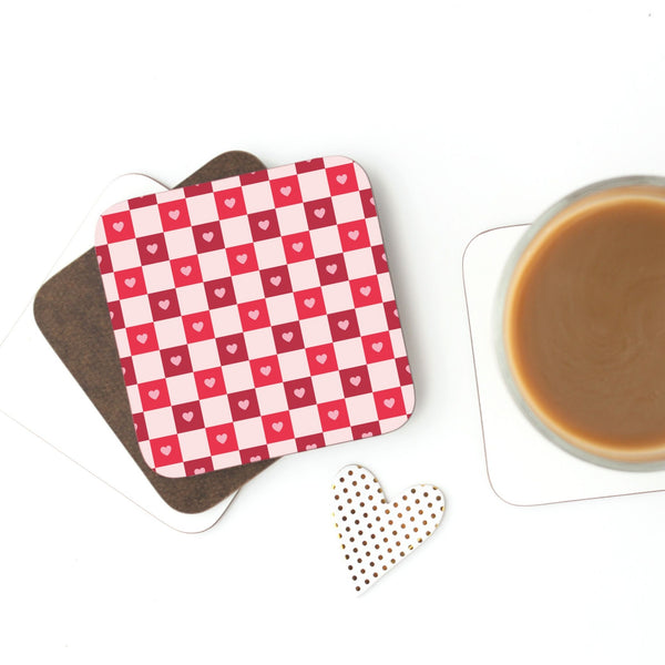 Checkers & Hearts | Coaster Set