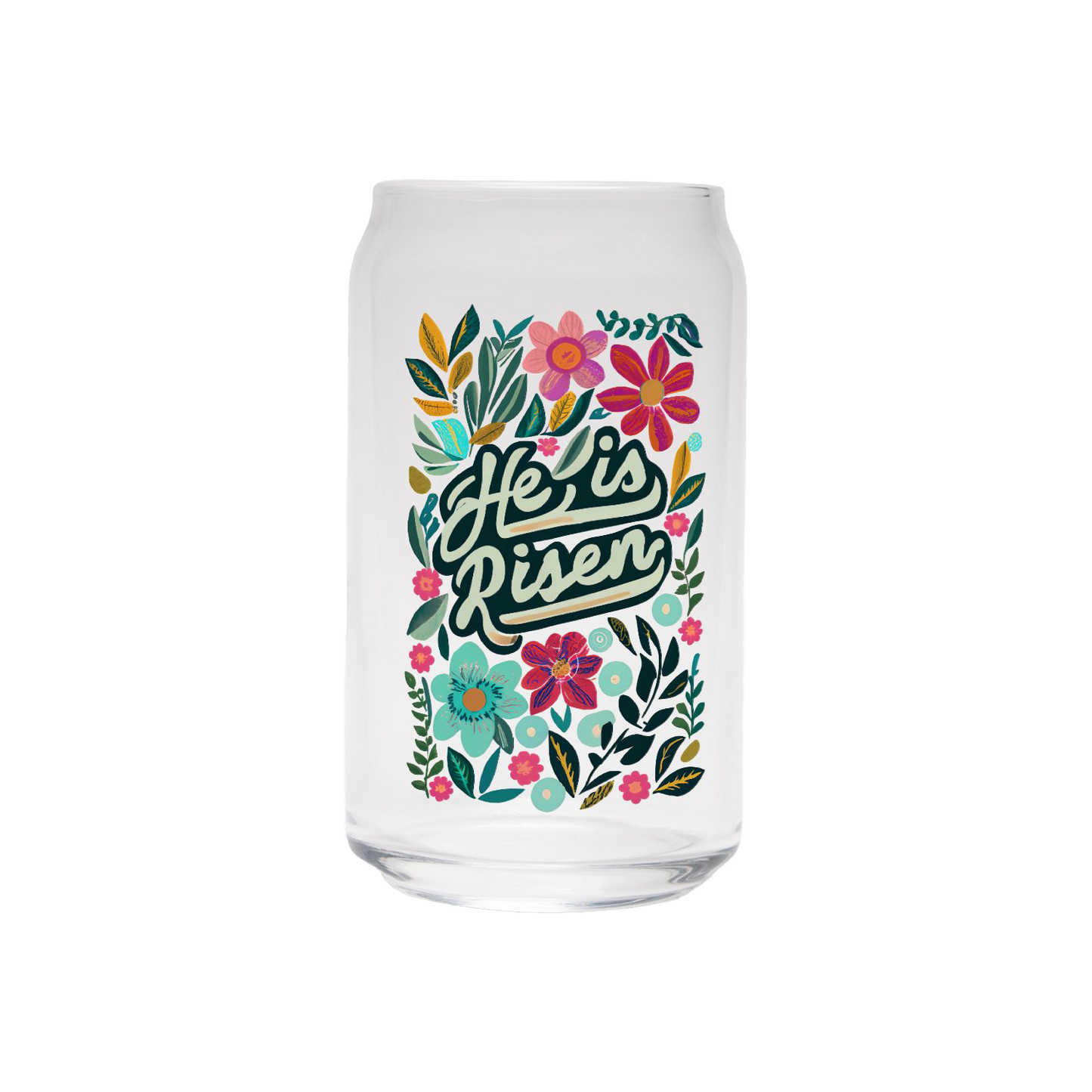 He Is Risen | Clear Can Glass