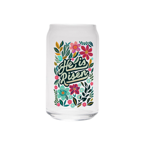 He Is Risen | Clear Can Glass