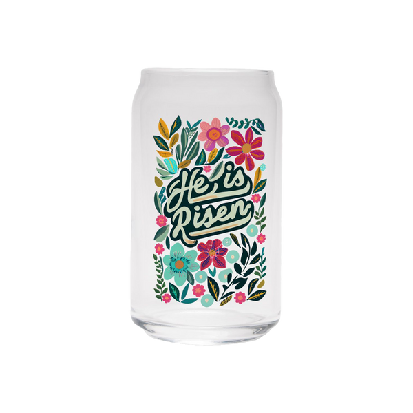 He Is Risen | Clear Can Glass