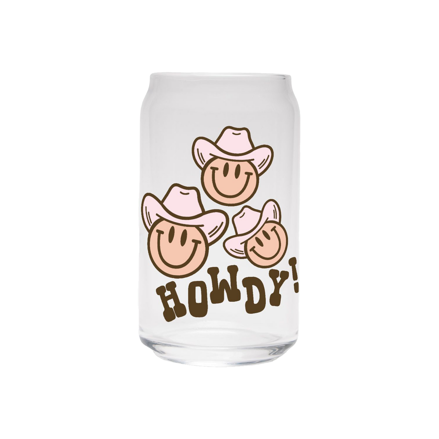 Howdy! | Clear Can Glass