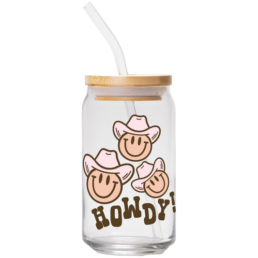 Howdy! | Clear Can Glass