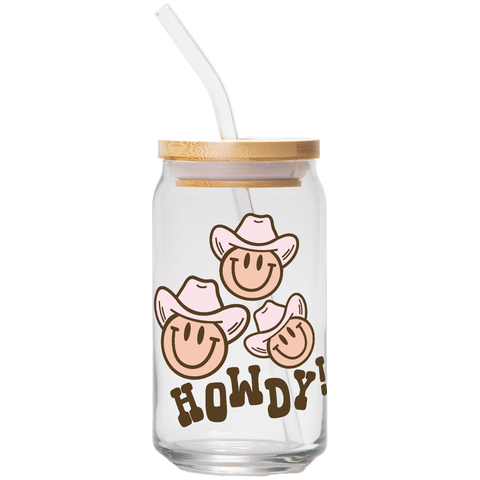 Howdy! | Clear Can Glass