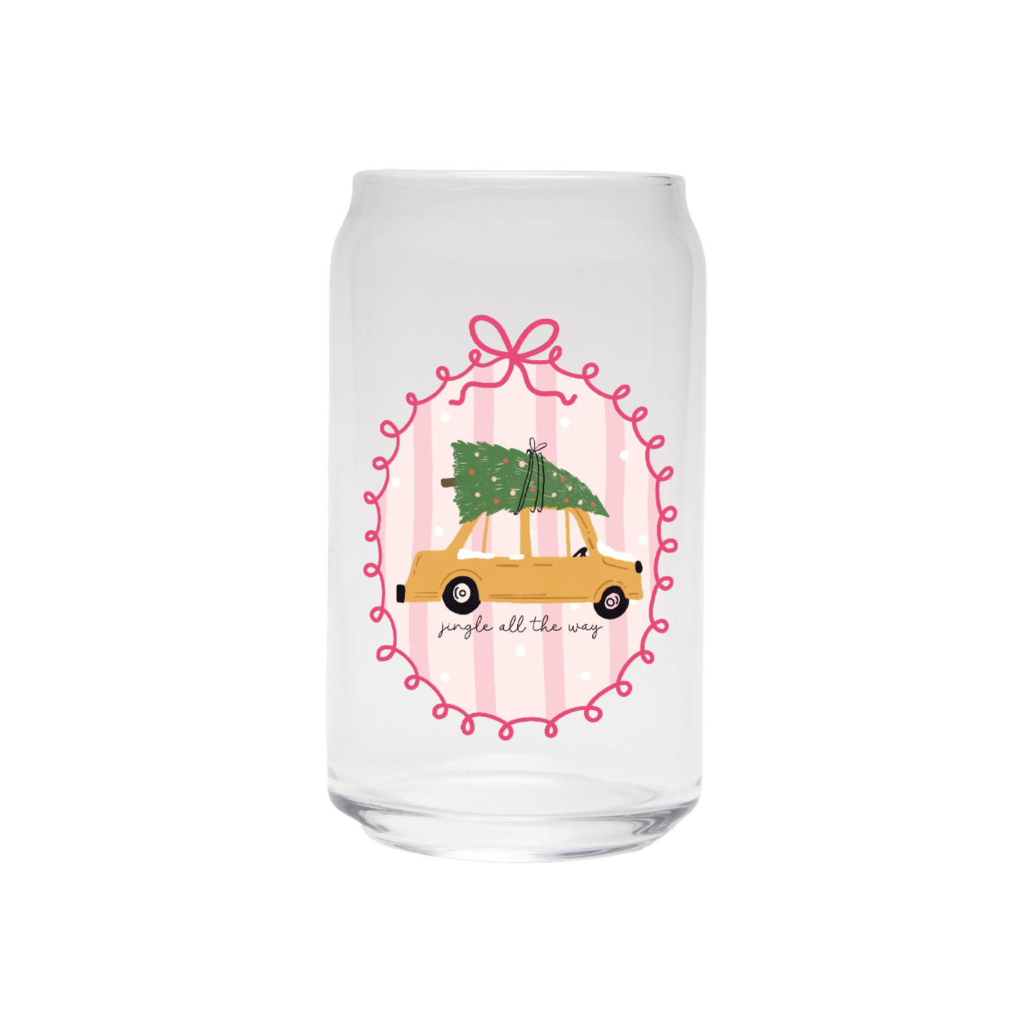 Jingle All The Way | Clear Can Glass