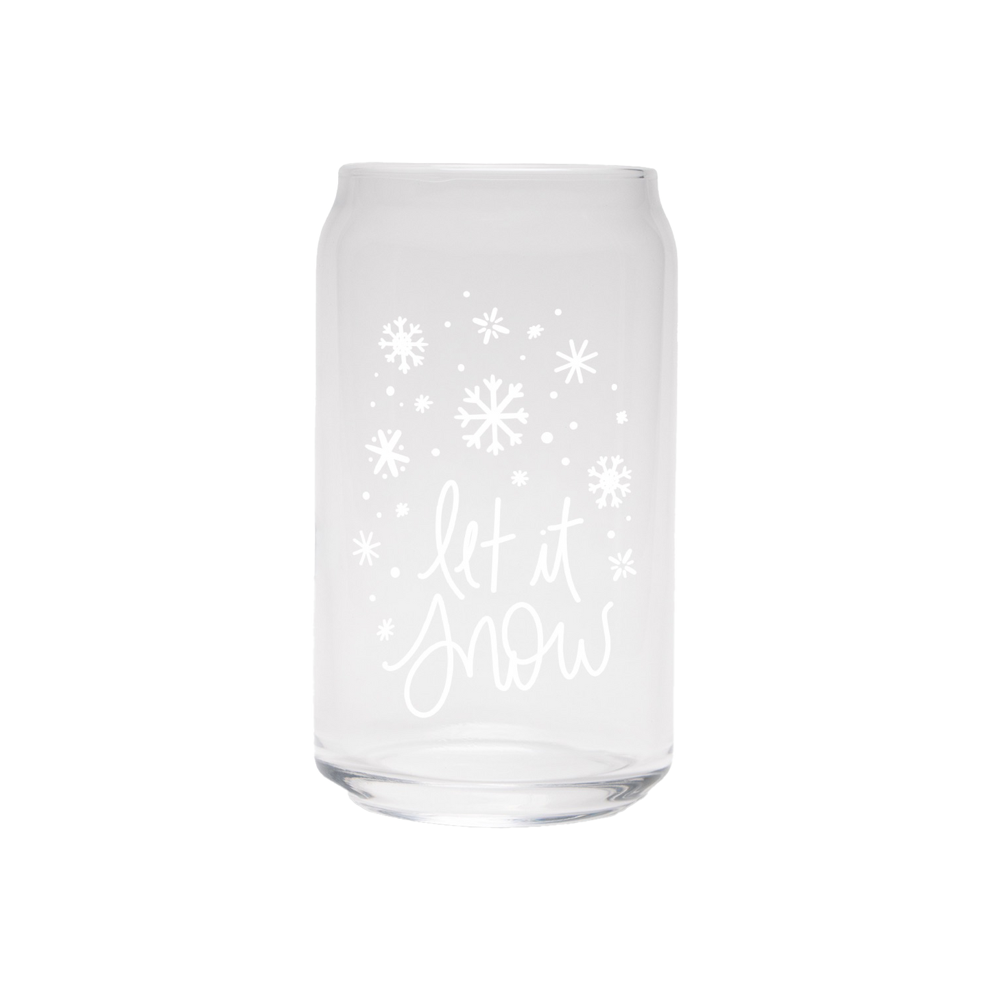 Let It Snow | Clear Can Glass