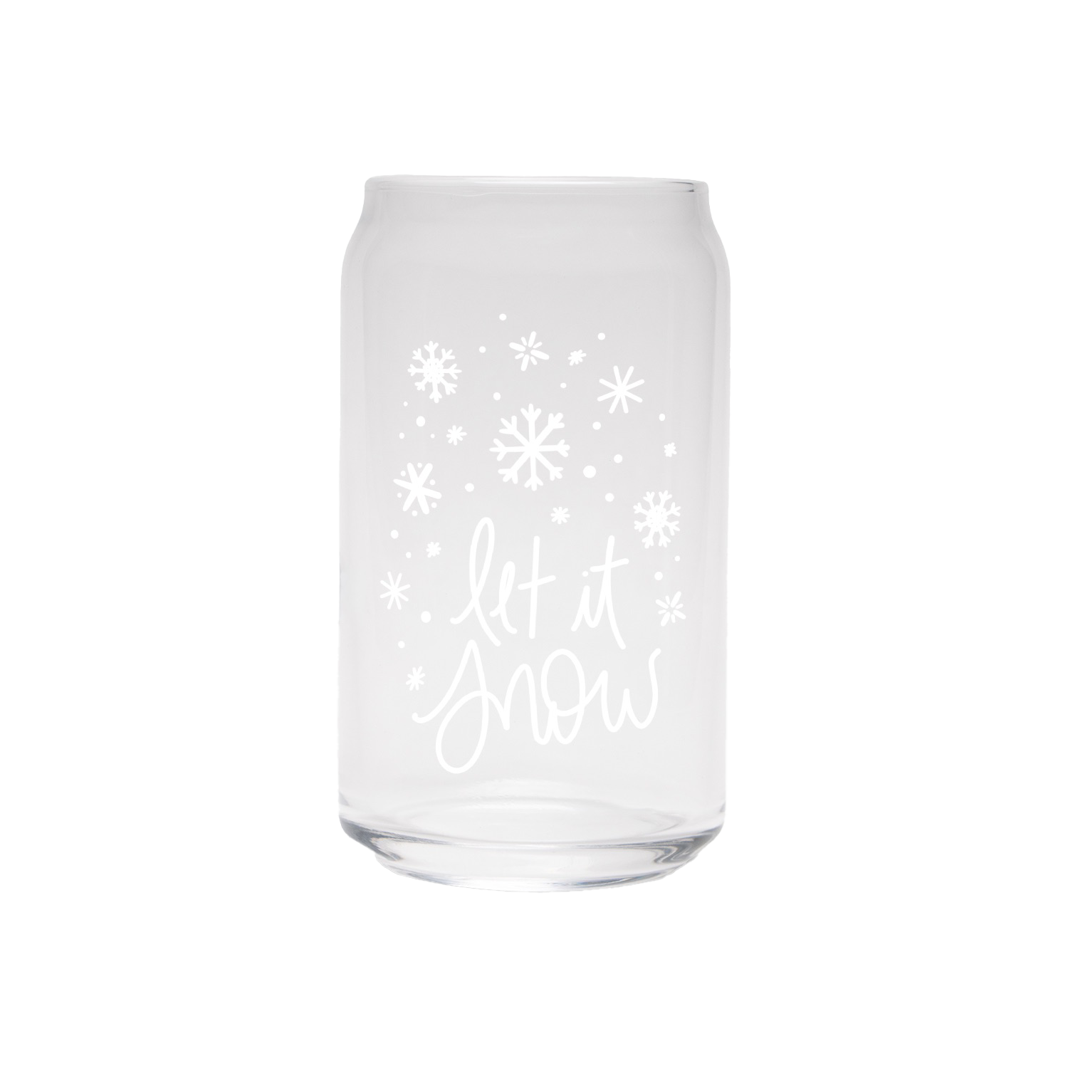 Let It Snow | Clear Can Glass