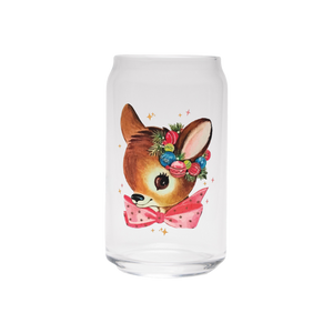 Cutie Reindeer | Clear Can Glass