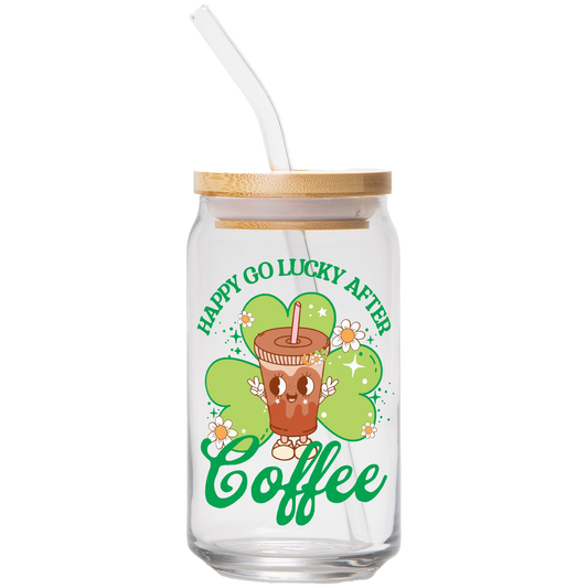 Happy Go Lucky | Clear Can Glass