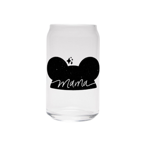 Mama Mouse Ears | Clear Can Glass