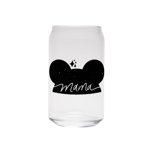 Mama Mouse Ears | Clear Can Glass